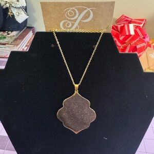 Plunder Gold-Tone Pendant Long Necklace